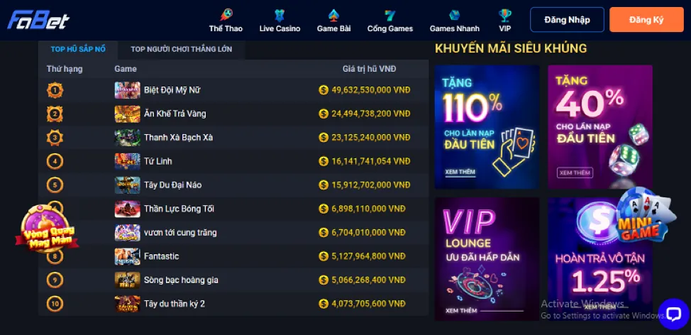 Khuyến mãi hấp dẫn 32win32 nổ hũ